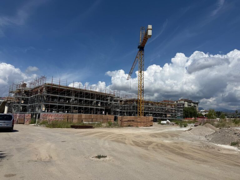 Construction site of the new nursery school in via Lucania, Pontecagnano Faiano (SA)