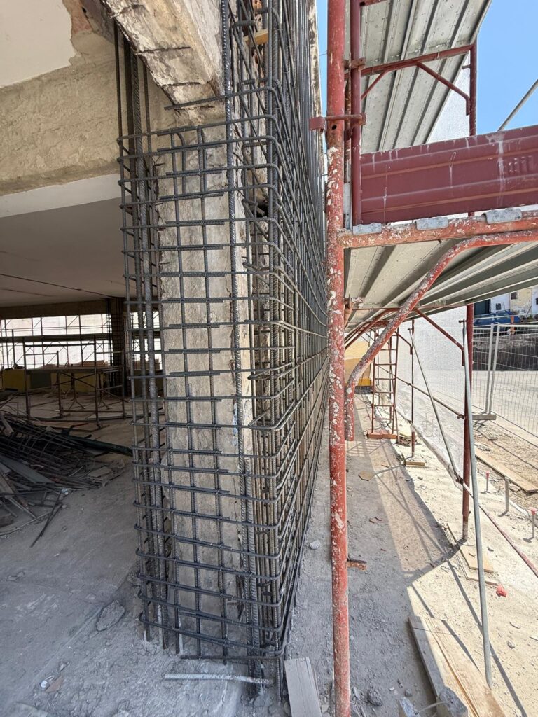 Seismic retrofitting site of the Simonetta Lamberti school, Cava de' Tirreni (SA)